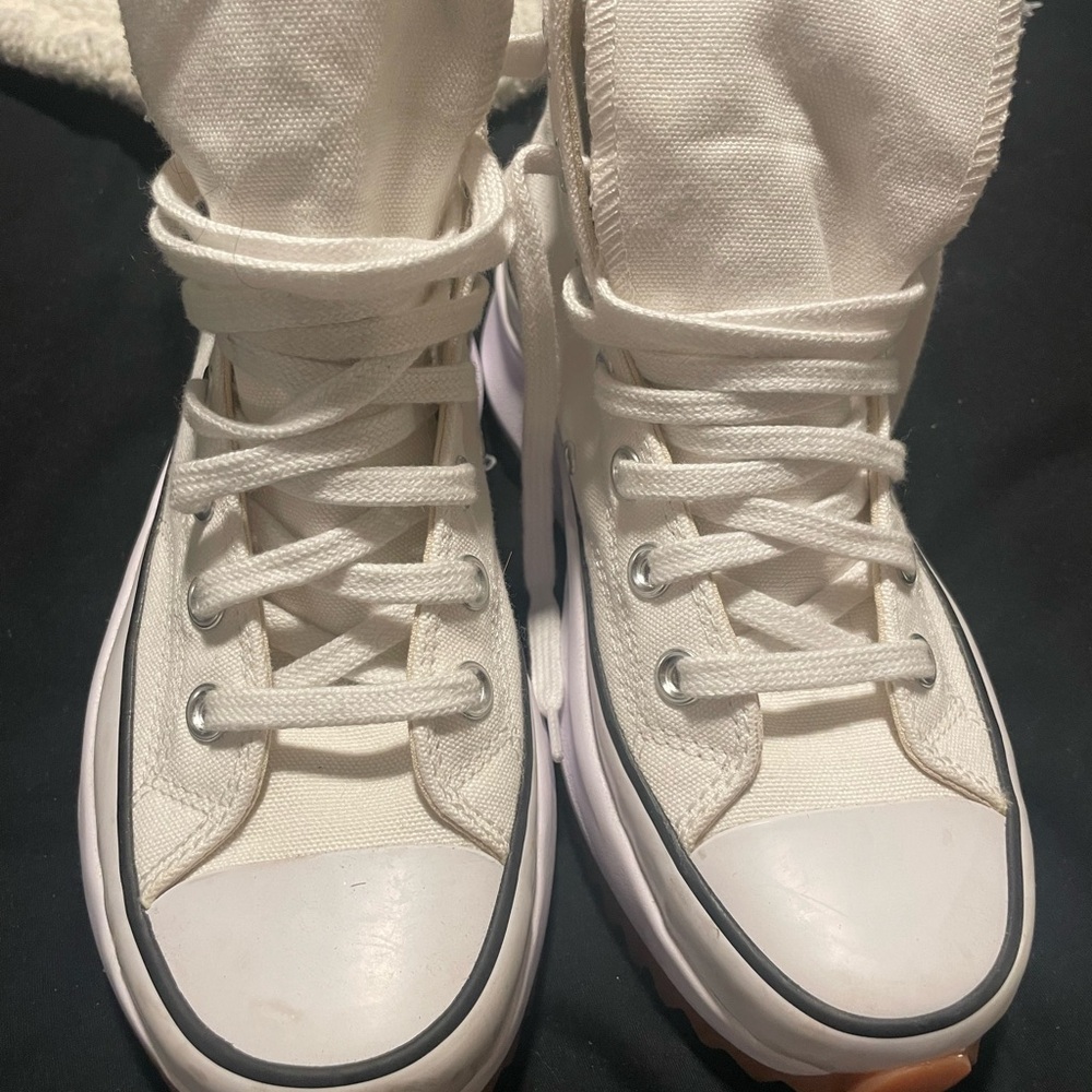 Converse ** Run Star Hike Hi ** Canvas High-Top Sneakers (white/black/gum)